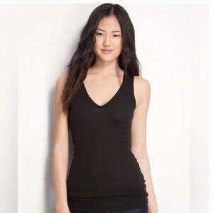 James Perse NWOT Ribbed Black V Neck Tank Size 2 (M)